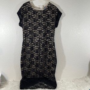 BLUEBELL Dress Evening Party Little Black Lace Nude Lined Cocktail Size 3XL NEW